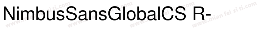 NimbusSansGlobalCS R字体转换